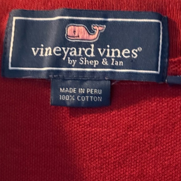 Vineyard Vines Maroon Red Men's Collared Polo Sz XL GUC 100% Cotton - Picture 2 of 4